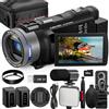 NBD Videocamera 4K UHD, videocamera 48MP per Youtube con zoom digitale 16x, schermo rotante a 270°, WiFi e 2 batterie a lunga durata (D100)