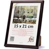 3-B Cornice portafoto LUND - marrone scuro (noce) - 15 x 21 cm (A5) - Cornice in legno, cornice per foto con vetro acrilico