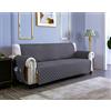 sevi's Copripoltrona 1 Posto con Braccioli - Copripoltrona Relax Reclinabile Impermeabile - Reversibile - Antigraffio Gatto - Antimacchia - OEKO-TEX - Copri Divano (1 Posto, Grigio Scuro)