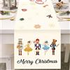 Vspek Runner da Tavolo per Natale con Schiaccianoci,Rosso Tovaglia Corridore da Tavolo Lino Moderno Tavolo Stampata Natalizia Runner Lavabile Runner Natalizio Decorazioni Natalizie Casa da Tavola