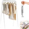 JABNOW Stand Appendiabiti Portatile, Appendiabiti da Camera Estensibile, Pu¨° Contenere Circa 4KG, Stand Appendiabiti Salvaspazio in Acciaio per Viaggi, Campeggio e Casa(Con 2 Appendini Pieghevoli£©