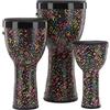 GEWA Liberty Djembé Nestable - Set composto da: 8, 10, 12 - Motivo: Crazy Neon