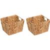 Trademark Innovations Marchi Innovations - Cesto portaoggetti in giacinto con manici, rettangolare, 29,2 cm