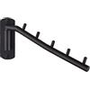 JQK SHR100-PB SHR100-PB - Appendiabiti pieghevole, in acciaio inox, con braccio oscillante e gancio per appendere vestiti, per asciugare l'armadio, colore: nero opaco