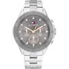Tommy Hilfiger Orologio Analogico Multifunzione al Quarzo da Donna con Cinturino in Acciaio Inossidabile Argentato - 1782742