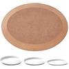 BENECREAT Stampo ovale in ceramica, per piatti, accessori in ceramica, 15 x 11 x 1,5 cm