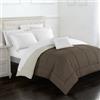 IlGruppone Il Gruppone Passione CasaTrapunta Invernale Piumino Tinta Unita Double Face Caldo Piumone Bicolore Imbottitura Coperta Anallergica Traspirante - Panna-Marrone - Singolo