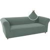 BXFUL Copridivano Spessa Copridivano Elasticizzato Copripoltrona Divano Protector Mobili Coperture Tessuto Jaquard Lavabile (3 posti,Grigio Verde)