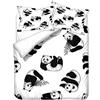 Hiser Set di Biancheria da Letto de 3 Pezzi - Set Copripiumino per Letto Matrimoniale Singolo King in Microfibra - Federa e Copripiumini di 3D Animale Panda Stampa (Bianca Panda,140x200cm)