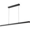 Lanekd Lampada a Sospensione Ufficio LED Dimmerabile Sala Pranzo Lampada Tavolo Pranzo Cucina Lampade Soffitto con Telecomando, Moderna Minimalista Design Lampadario per Soggiorno Camera Letto L150cm Nero