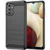 owlhold Cover per Samsung Galaxy A13 4G/5G / A04S / M13 5G, Custodia Spazzolata e Fibra di Carbonio Morbido Silicone TPU Slim Fit Case, Antiurto, Antigraffio, Antiscivolo, Protezione Militare, Nero