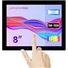 Waveshare 8inch Capacitive Touch Display, 8inch Monitor, 768x1024, Toughened Glass Panel, HDMI Interface, IPS Panel, 1~10-Point Touch, for Raspberry Pi/Jetson Series Board/PC Windows 11/10/ 8.1/8/7