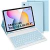 LAMA Custodia con Tastiera Wireless per Galaxy Tab S6 Lite 2020 10.4(SM-P610/P615), Cover Slim Smart Tablet con Supporto per Penna S Integrato e Tastiera Rimovibile per Samsung Tab S6 Lite, Blu