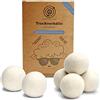 Small Planet AMZ® Palline per Asciugatrice - 100% lana di pecora neozelandese - set da 6 palline sostenibili per asciugatrice - risparmio energetico e assenza di plastica