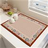 Odot Tappetino Scolapiatti, Stile Marocchino Tappetino Scolapiatti Assorbente Tappetino Assorbente Cucina Asciugatura Rapida, Tappetino Macchina Caffe Antiscivolo (Arancione,50x80cm)
