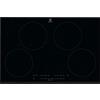 Electrolux Piano Cottura Induzione Elettrico 4 Fuochi da Incasso Larghezza 80 cm in Vetroceramica funzione Hob2Hood colore Nero - LIT81443 Serie 600