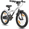 PROMETHEUS BICYCLES bicicletta bambina 6 anni bici per bambina bambino 18 pollici bimba con freno contropedale e V-Brake Bianco Nero