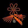 Decotrend-Line- Braccialetti Starlight Glowstick Fluo Neon, Colore Arancione, 100106