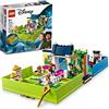 LEGO Disney 43220 - Set da gioco portatile Peter Pan & Wendy's Storybook Adventure, con micro bambole e nave pirata, giocattolo da viaggio per bambini dai 5 anni in su