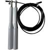 TOORX PROFESSIONAL LINE Corda da salto veloce in acciaio con manopole in plastica nere, lunghezza regolabile