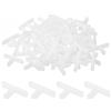 QUARKZMAN 500pz Distanziatori in Plastica a Forma di T per Piastrelle Parete Pavimento 1,5mm 1/16 Distanziatori Piastrelle per Installazione Piastrelle Ceramiche, Bianco
