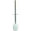MSV - Scopino per WC - Manico in Acciaio Inox - Design Compatto - Ø36 cm - Bianco - Pratico Accessorio da Bagno - Facile da riporre - Pulizia Efficace e Design Elegante