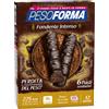NUTRITION & SANTE' ITALIA SpA Pesoforma Barrette al Cioccolato Fondente Intenso - 6 Pasti sostitutivi per perdita e mantenimento del peso corporeo - 12 barrette