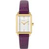 Breil, Collezione Carré, Orologio Donna Solo Tempo con Cinturino in Pelle, Cassa Rettangolare in Acciaio e Quadrante Bianco, Orologio da Donna Resistente all'Acqua, Cassa 20 x 40 mm, Vetro Sfaccettato