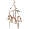 LICHENGTAI Culla Mobile Neonato Giostrina Culla Neonato Legno Giostrina per Culla Neonato con Palline Arcobaleno Baby Campanelli Eolici Arcobaleno Culla Mobile Boho Baby Mobile per Culla Nursery Décor