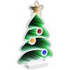 Idena 30550 - Albero di Natale a LED Infinity Mirror, circa 13 x 5,5 x 22 cm, lampada decorativa con 80 LED SMD ed effetto 3D, decorazione natalizia per interni, a batteria