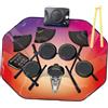 Set di batteria elettronica con batteria a mano illuminata per bambini,