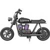 HYPER GOGO Pioneer 12 Plus Moto Chopper Elettrico per Bambini, 21.9V 5.2Ah 160W, 12'x3' Pneumatici, 12KM - Nero