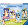 Ravensburger Bluey 4 Large Shaped Jigsaw Puzzles (10, 12, 14, 16 Piece) for Kids Age 3 Years Up