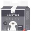 AqpetFriends Nappy Pet Carbo Tappetino Assorbente Con Strisce Adesive Al Carbone Attivo 50 pz Formato 60x90 cm