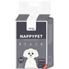 AqpetFriends Nappy Pet Carbo Tappetino Assorbente Con Strisce Adesive Al Carbone Attivo 50 pz Formato 60x60 cm