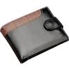 SAMEZA Portafoglio corto da uomo con fermaglio, porta carte, borsa da uomo, modello coccodrillo, in pelle PU di alta qualità, con fermasoldi, per uomo, nero