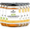 Grizzly Foods Brodo di ossa di pollo biologico (6 x 500 ml) - 20 g di collagene per bicchiere - Cotto per 72 ore - 100 % naturale - Senza zucchero, senza additivi - Nutrienti preziosi - Bone Broth