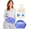 Disney Stitch Indossabile Borsa Acqua Calda con Cintura Morbido Peluche Avvolgente 0.8L