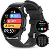 WalkerFit Smartwatch Uomo, 1.39" Orologio Smartwatch Uomo con 100+ Sportivo, Monitor del Sonno, 24/7 Frequenza Cardiaca, SpO2, Impermeabile IP67, Rotondo Fitness Tracker per Android iOS, Nero