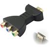 VMOJO Adattatore 3RCA HDMI maschio a 3RCA femmina composito video audio VA componenti convertitore adattatore adatto per HDTV DVD e la maggior parte dei proiettori LCD (rosso, blu, verde) (differenza