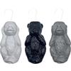 PALUPLUS - Set di 3 Evaporatori d'Acqua per Termosifoni, Ceramica 9x3,5x13 cm, Umidificatore con Gancio a S, Design Scimmia, Colore Assortito -6040F