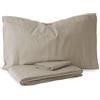 Morbidissimi Set Sacco Copripiumino + federa in Flanella 100% cotone felpato Tinta Unita per letto Singolo TORTORA