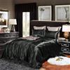 Homewish Set Copripiumino Nero di Modo Doppio Formato di Seta Come Set di Biancheria da Letto in Raso Estivo Reversibile Trapunta/Trapunta Copertura Poliestere Luna di Sexy Biancheria da Letto