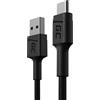 EverActive Cavo USB-C / Tipo C In Nylon 30cm - Ricarica Rapida 3A E Trasferimento Dati 480Mbps - Nero - Modello CBB-0.3CB - 2