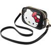 Hello Kitty Borsa Tracolla con Tracolla Rimovibile, Scomparto Interno e Cerniera(Nero)