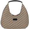 Elisabetta Franchi Borsa logo hobo Beige PAGLIA/NERO