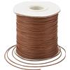Bestewelry - Cordoncino in poliestere cerato, 169,2 metri/rotolo, 0,5 mm, per perline, bracciali, lavori a maglia, cucito in pelle, macramè, colore: terra di Siena