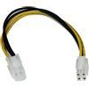StarTech.com Cavo di estensione per alimentatore CPU 4P ATX12V 4 pin da 20cm, M/F, 4 pin ATX12V (M) a 4 pin ATX12V (F), ATXP4EXT