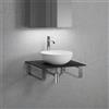 neoro n50 Slim top La: 60 cm con lavabo Ø 45 cm bianco opaco,, BN0106WM+BN0401BM+BN0500BM+2#BN000003, n50 [Mobili da Bagno > Top con Lavabo da Appoggio]