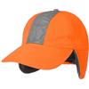 LIPODO Cappellino Riflettente Paraorecchie Donna/Uomo - Cappello Invernale Berretto Baseball Protezione Orecchie Chiuso Dietro, con Visiera, Fodera Inverno Autunno/Inverno - L (57-58 cm) Arancia Neon
